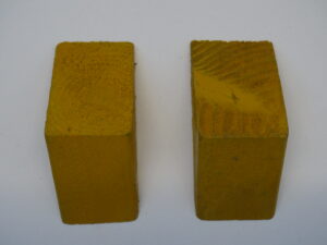 wood cut triangle yellow